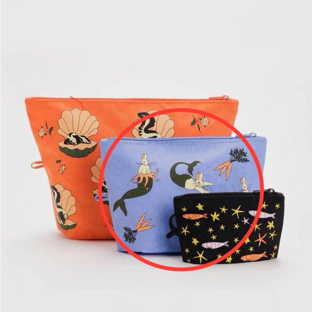 BAGGU Sea Animals Go Pouch Set - Medium